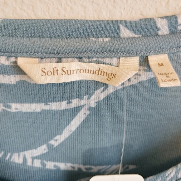 Soft Surroundings Comfy Floral Knit Valerie Tunic Top Sz M - Picture 6 of 10